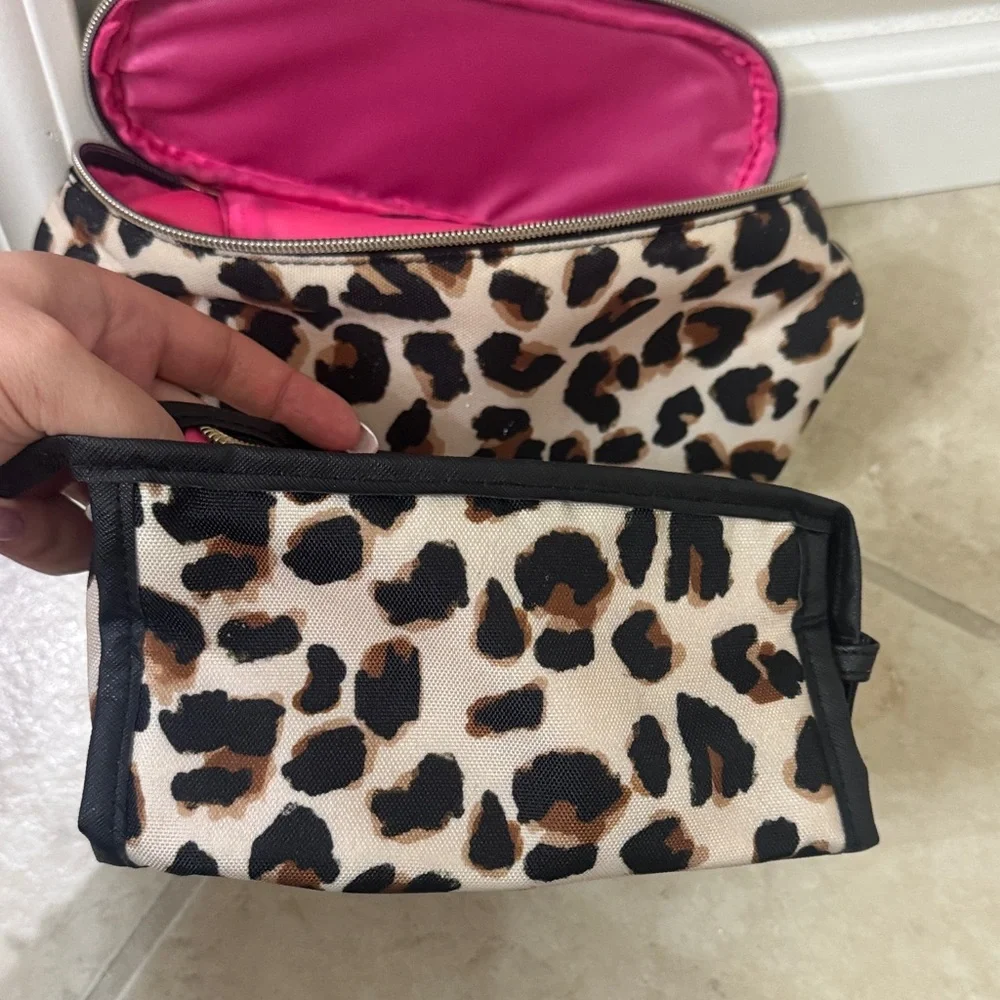 Modella Hot Pink Lined Travel Makeup Case